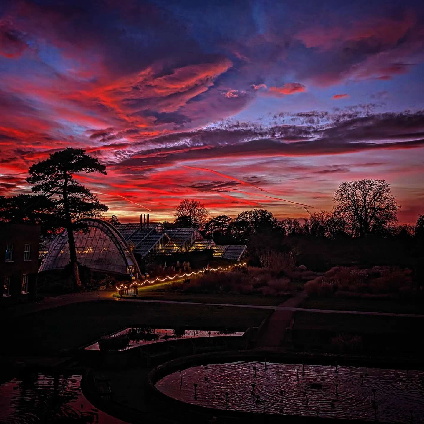 Kew Gardens at dusk